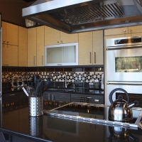 Kitchen with all new stainless steel appliances